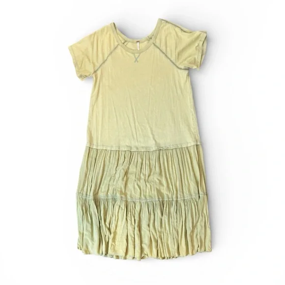 FREE PEOPLE oversized lightly tie dye boho maxi dress, size L, but can fit 1X - Picture 3 of 13